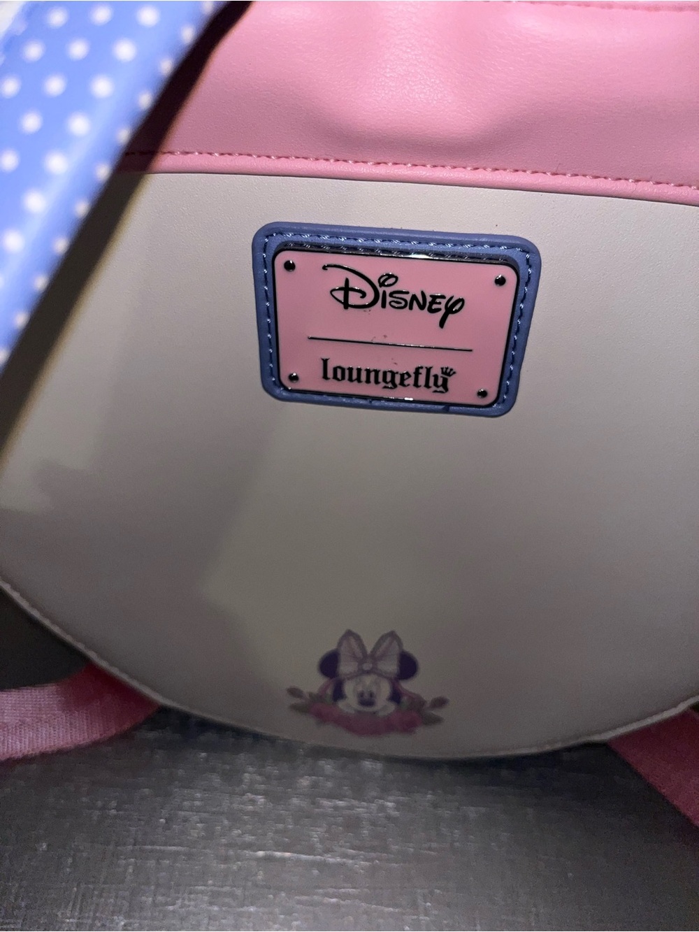 Loungefly Minnie Mouse Floral Round Crossbody - Pink & Blue - Picture 4 of 8